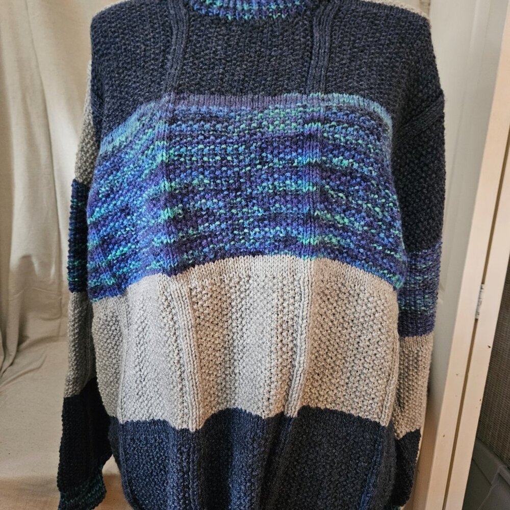 Womens Hand Knit Sweater Size Large Google Says David Lam - Picture 2 of 6